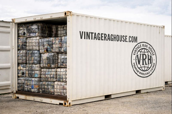 $100K Premium Vintage Clothing Freight Container | Wholesale Bales